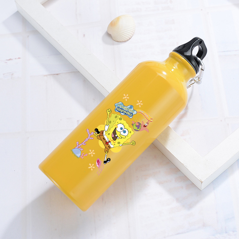 Outdoor Camping Water Tank - Botol Air Aluminium SpongeBob untuk Olahraga