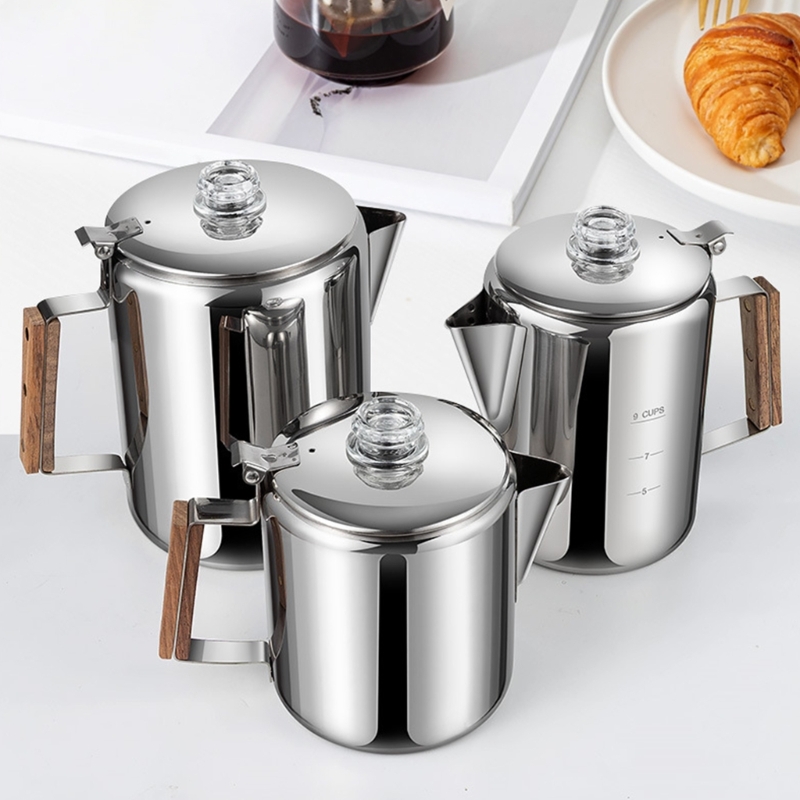 Camp Percolator Coffee - Pembuat Kopi Berkemah Baja Anti Karat