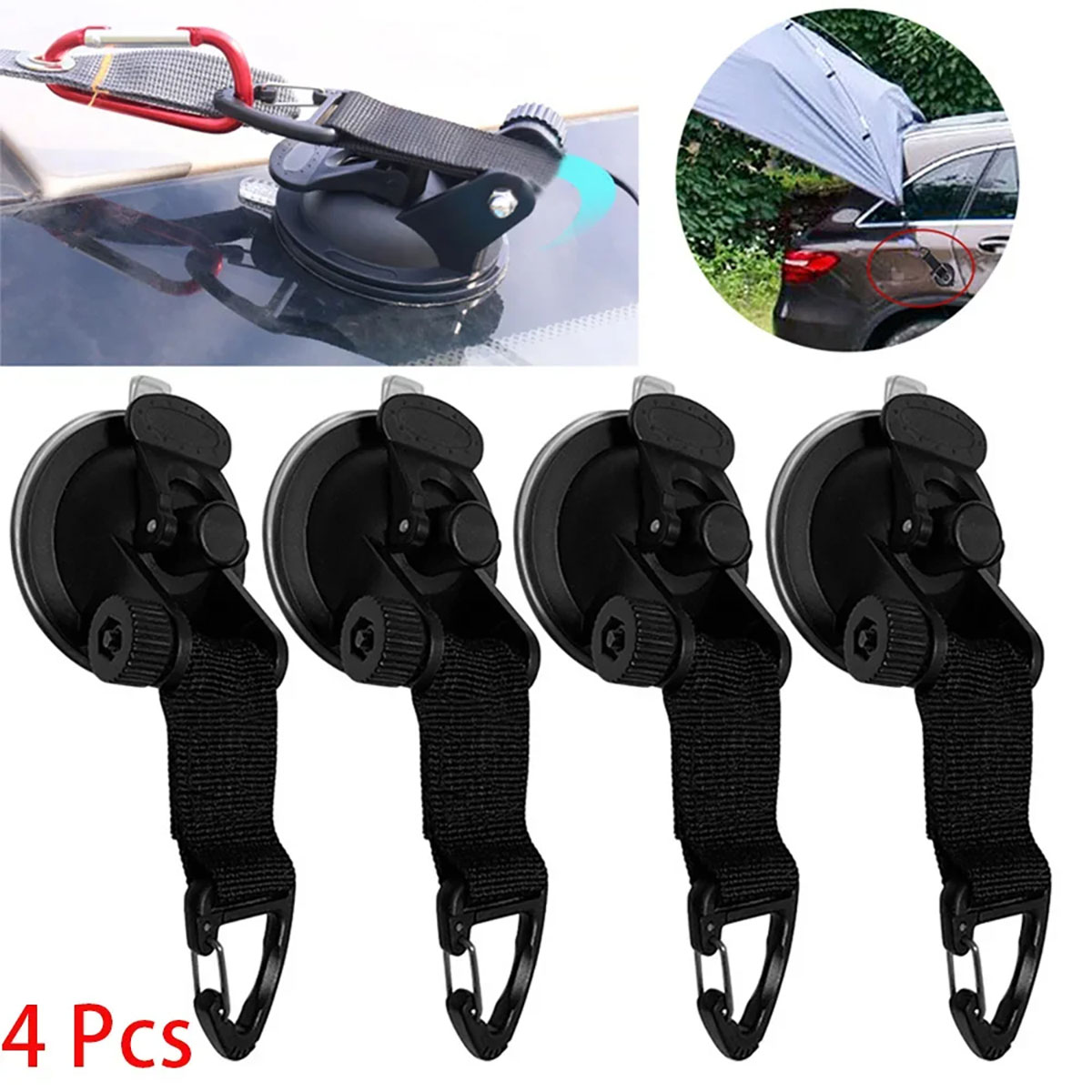 Camping Zelt Outdoor - 1/4PCS Penjepit Tenda Otomatis Sisi Bulat/Segitiga
