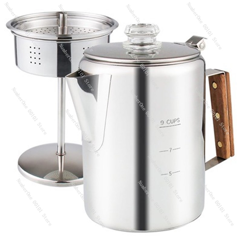 Camp Percolator Coffee - Perkolator Kopi untuk Kompor, Panci Kopi