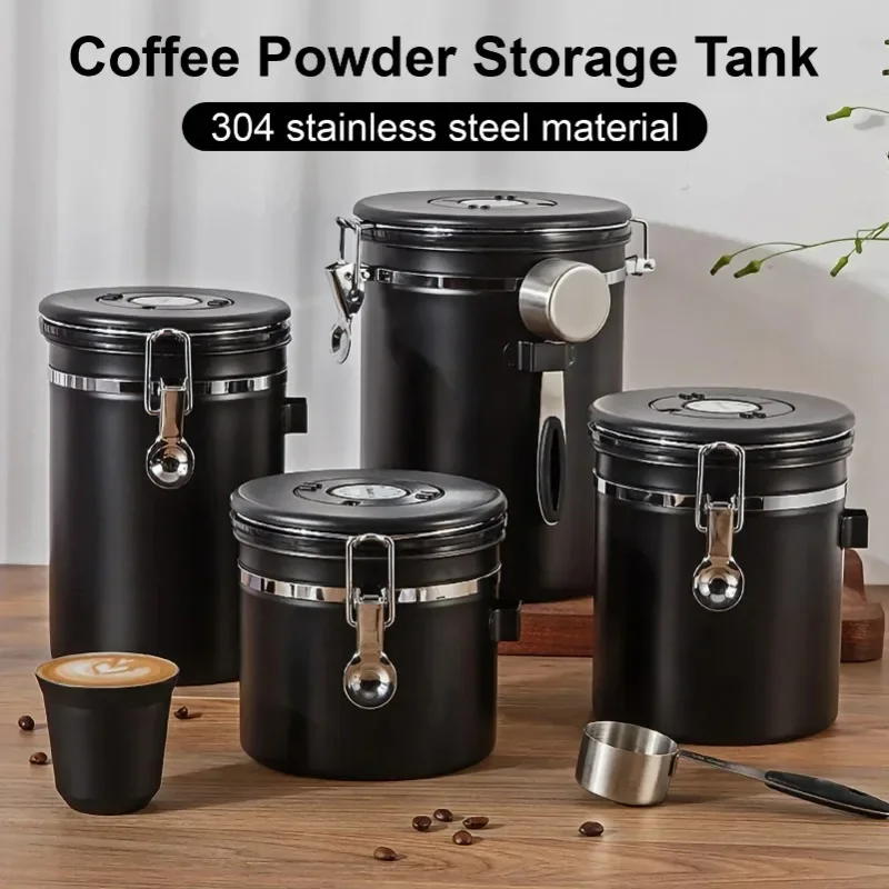 Bear Canister - Toples Penyimpanan Vakum Biji Kopi Baja