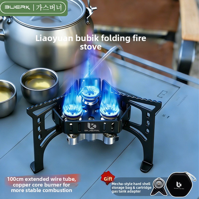 Outdoor Camping Solo - Kompor Gas Lipat Portabel 6500W Tiga
