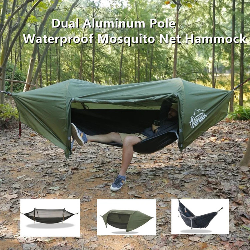 Outdoor Camping Solo - Hammock Jaring Nyamuk 3-in-1 dengan Tenda