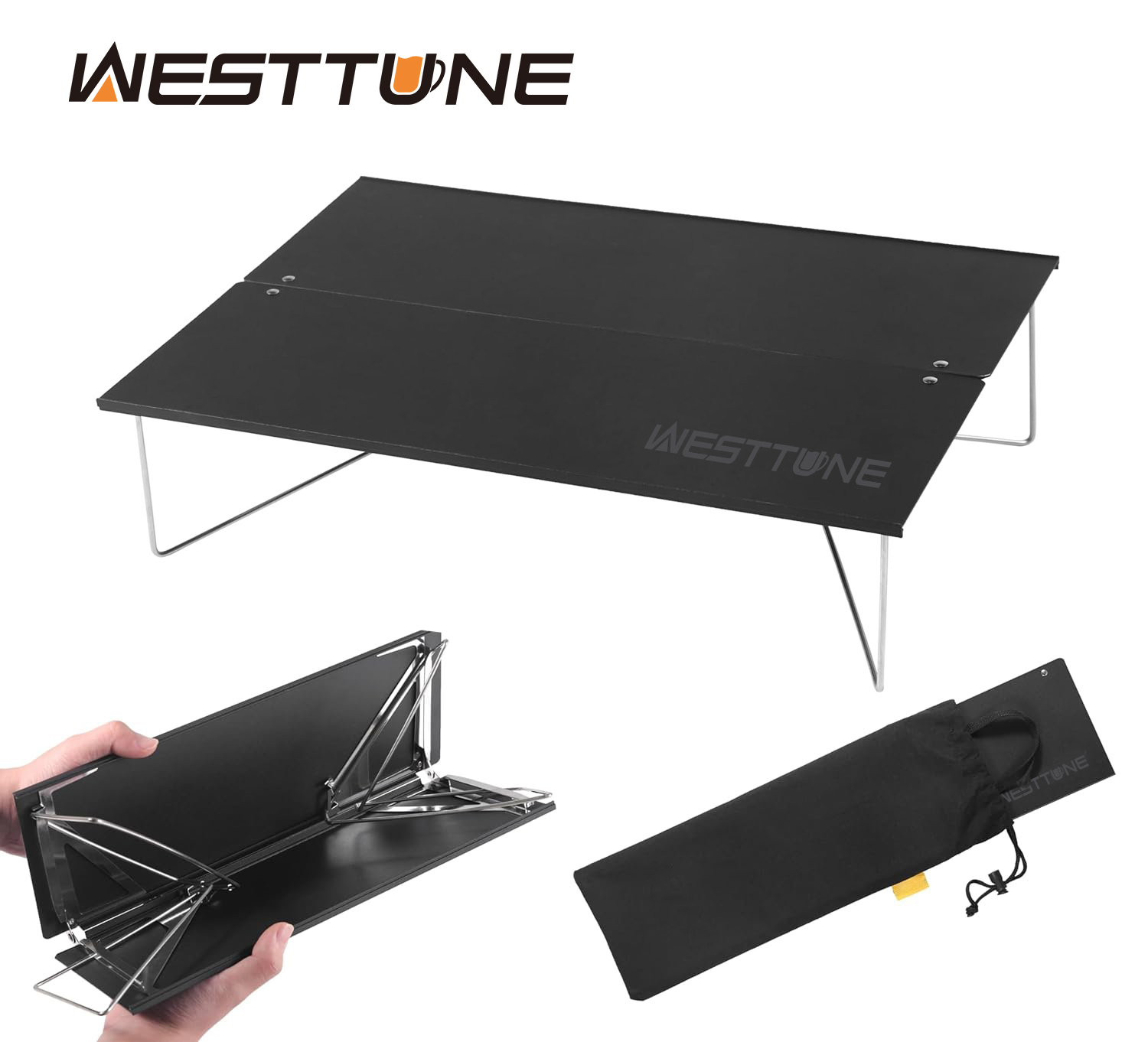 Outdoor Camping Gazebo - WESTTUNE meja berkemah Mini ringkas, Meja