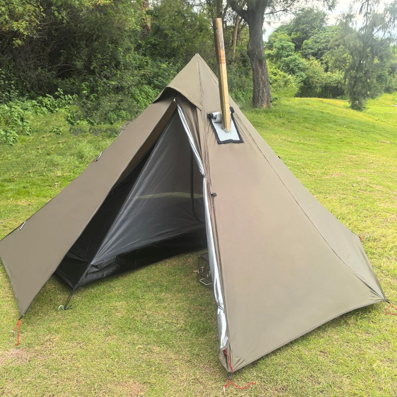 Outdoor Camping Solo - Tenda Camping Piramida Ultra-ringan Lapis Ganda