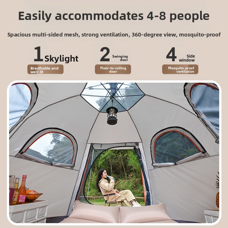 Camping Zelt Outdoor - Tenda Camping Portabel Khusus untuk 5-8