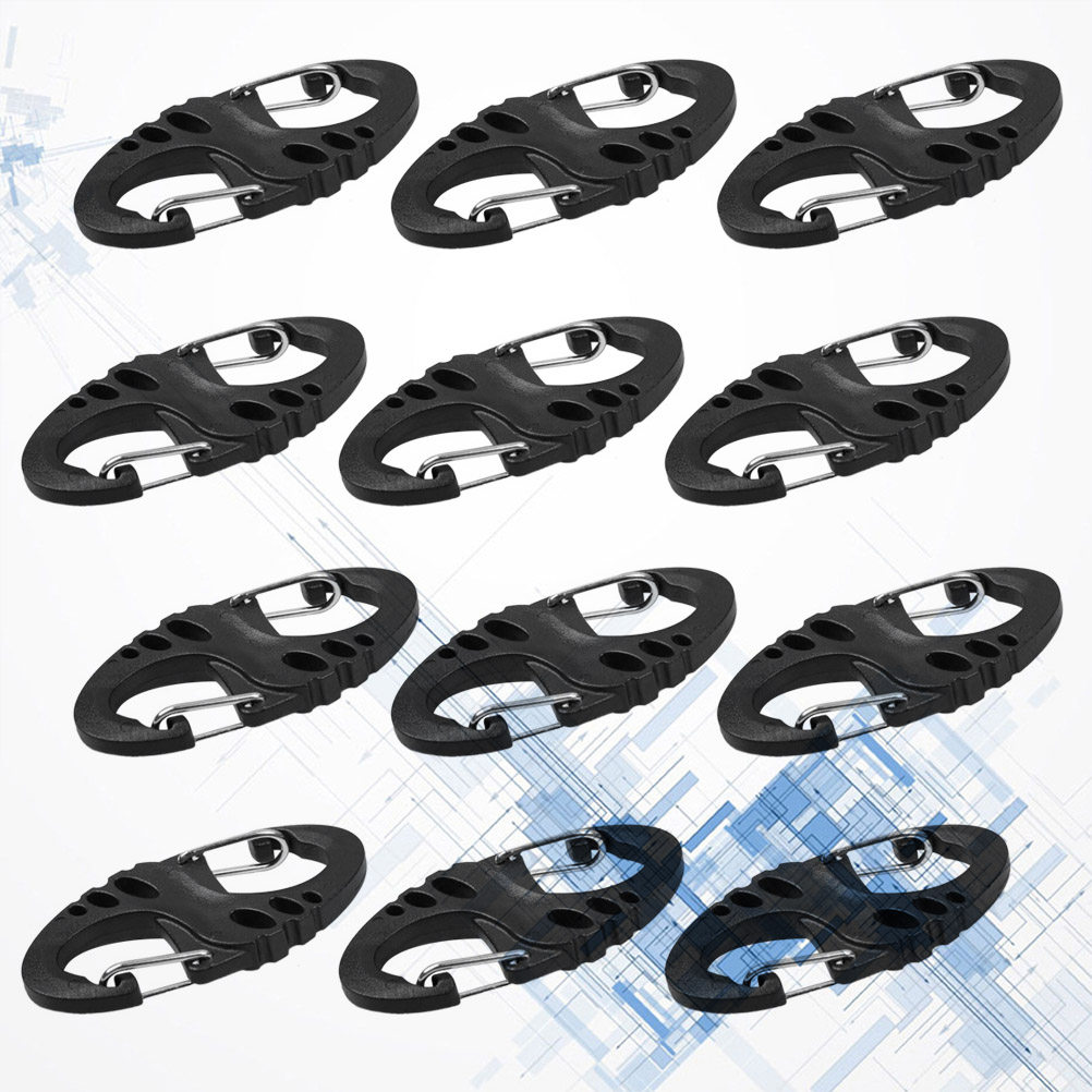 Outdoor Camping Hammock - 12Pcs Klip Karabiner Tipe-S Tahan Banting