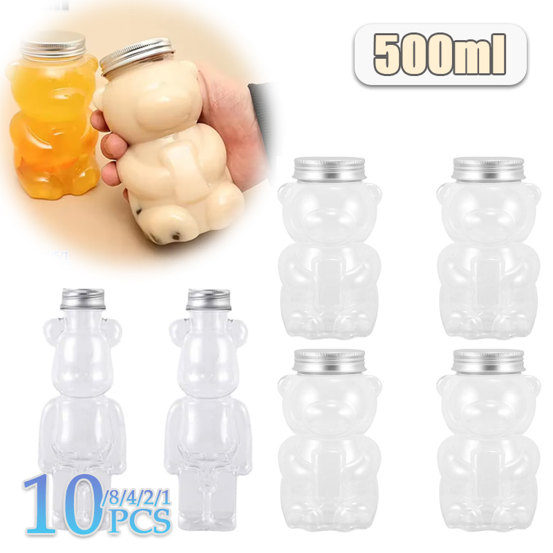 Bear Canister - 1/2/4/8/10 Buah 500Ml Botol Beruang Kartun