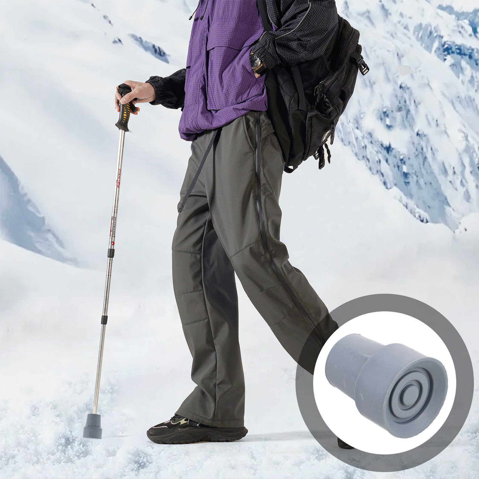 Trekking Poles - Ujung Karet Pengganti Anti Selip untuk