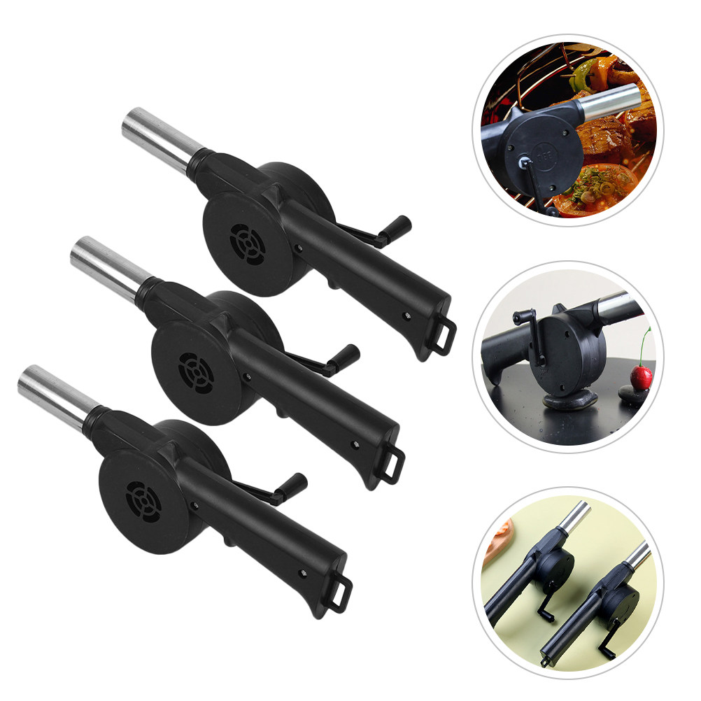 Outdoor Camping Fire - 3Pcs Kipas Pemantik Api Manual dengan