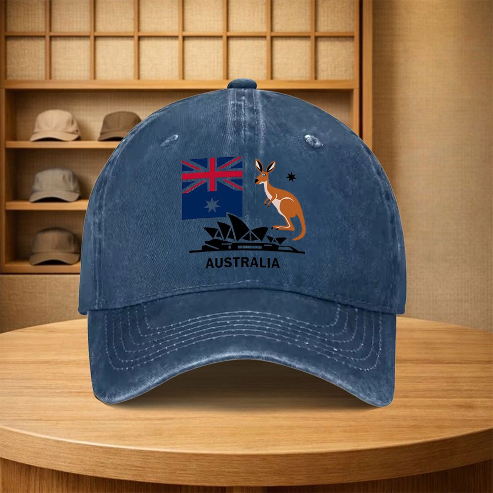 Topi Bisbol Kanguru Bendera Au - Outdoor Camping Australia ulasan dan harga