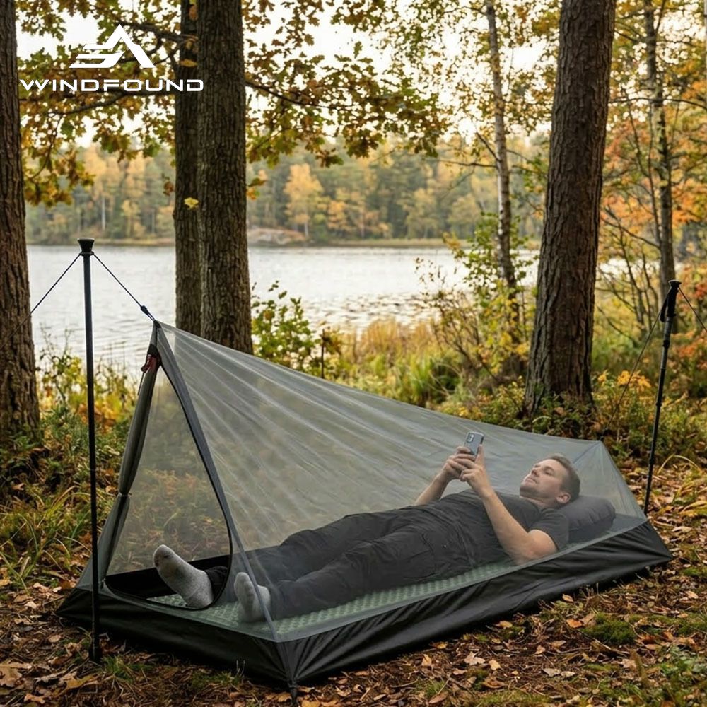 Tenda Dalam Jaring Ultralight  - Outdoor Camping Solo ulasan dan harga