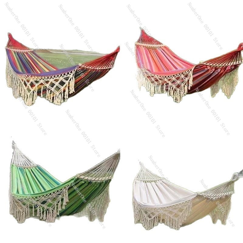Hammock Kanvas Ganda dengan Ru - Outdoor Camping Hammock ulasan dan harga