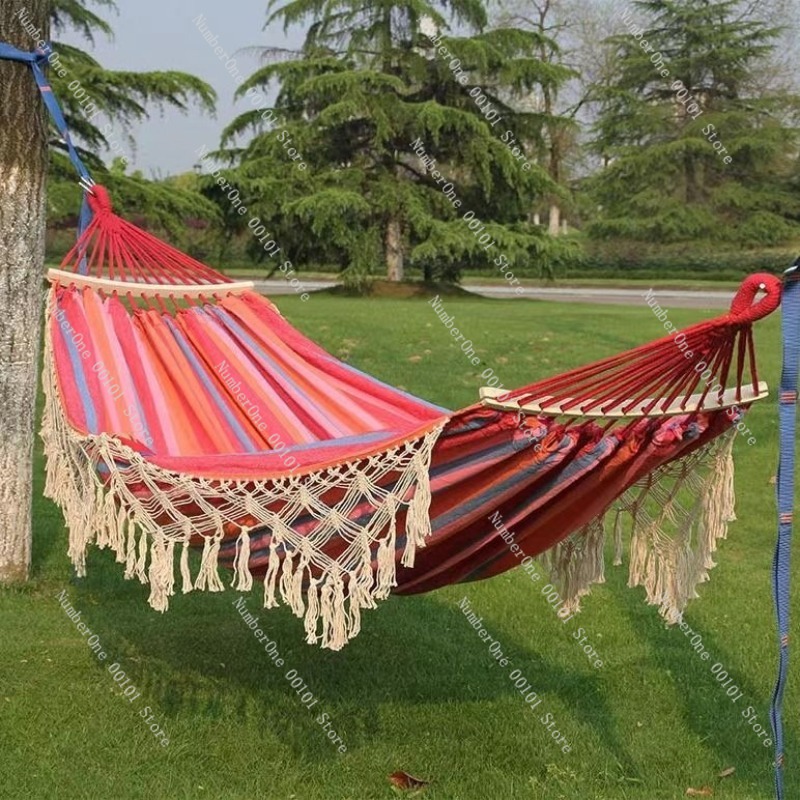 Hammock Kanvas Ganda dengan Ru - Outdoor Camping Hammock ulasan dan harga