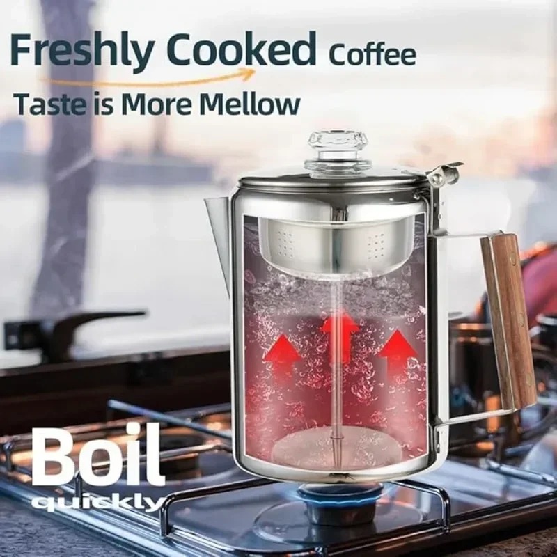 Perkolator Kopi Camping Stainl - Camp Percolator Coffee ulasan dan harga