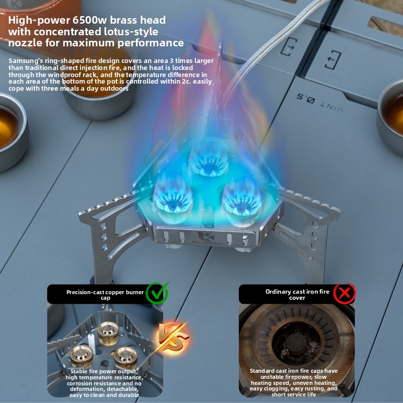 Kompor Gas Lipat Portabel 6500 - Outdoor Camping Solo ulasan dan harga
