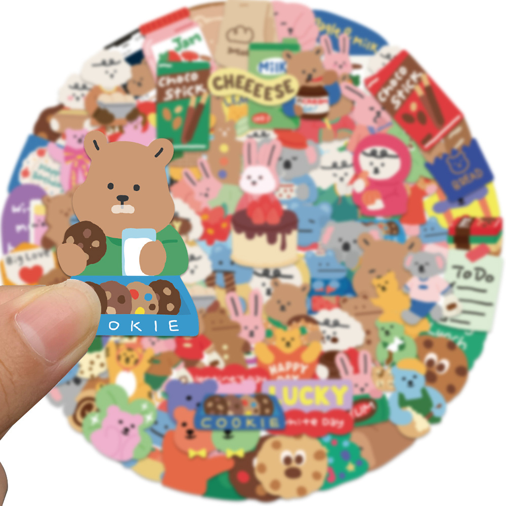 100Pcs Stiker Beruang Korea Da - Bear Canister ulasan dan harga