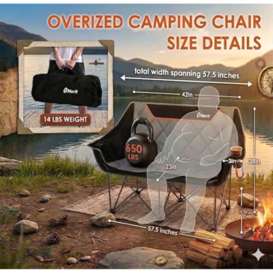 Kursi Camping Berlapis Empuk U - Camping Quad ulasan dan harga