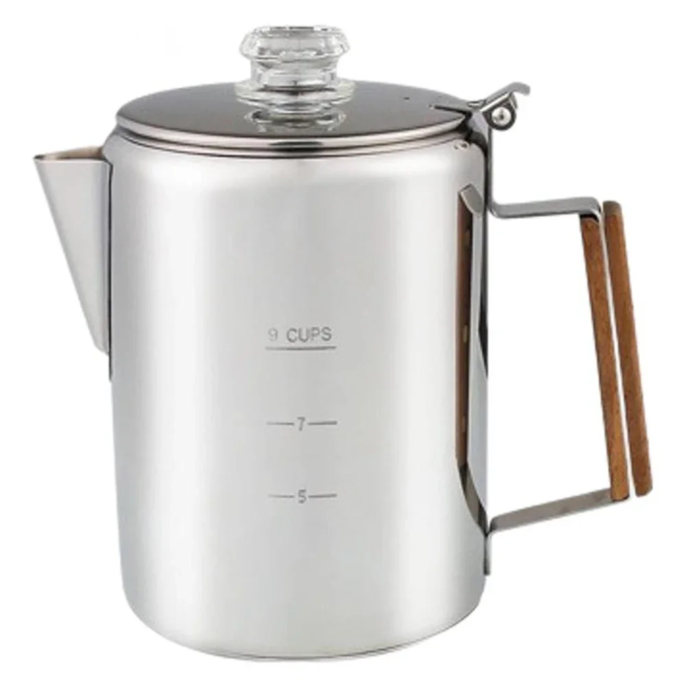Pembuat Kopi 9 Cangkir Perkola - Camp Percolator Coffee ulasan dan harga