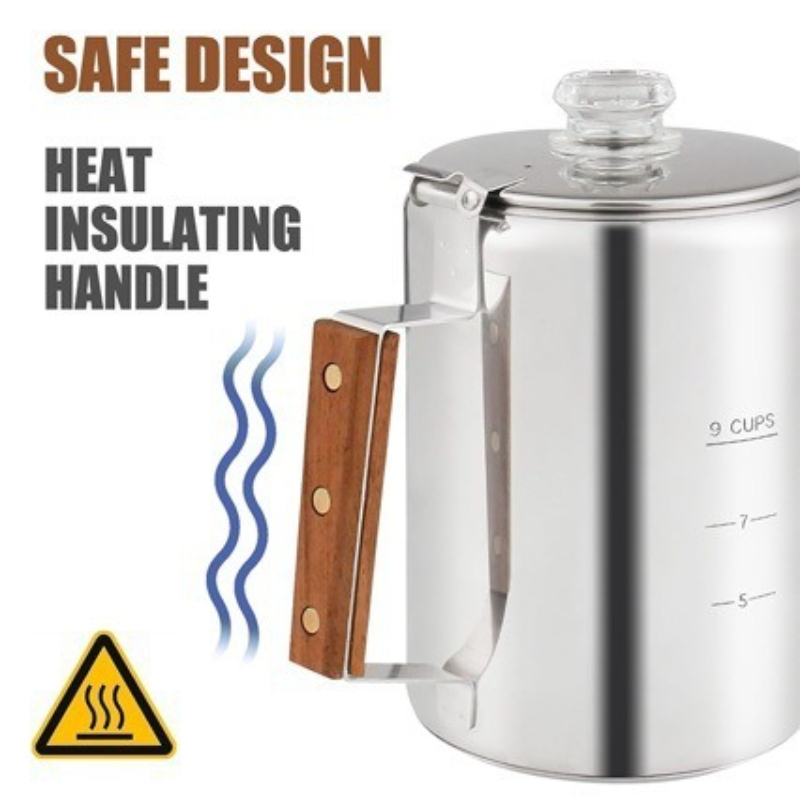 Perkolator Kopi Stainless Stee - Camp Percolator Coffee ulasan dan harga