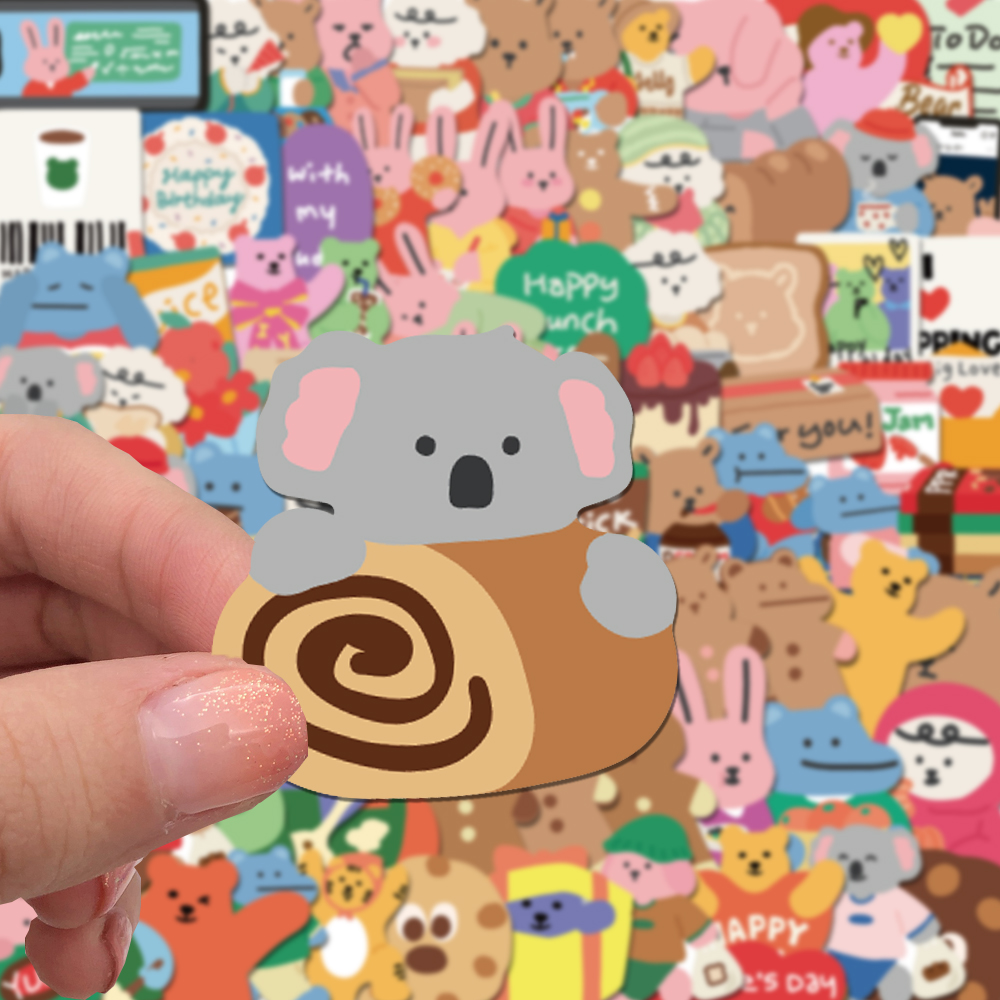 100/200 Buah Stiker Beruang Ko - Bear Canister ulasan dan harga
