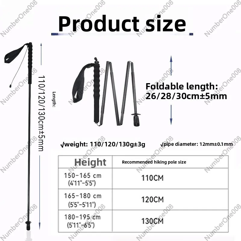 Tongkat Trekking Lipat Serat K - Trekking Poles ulasan dan harga