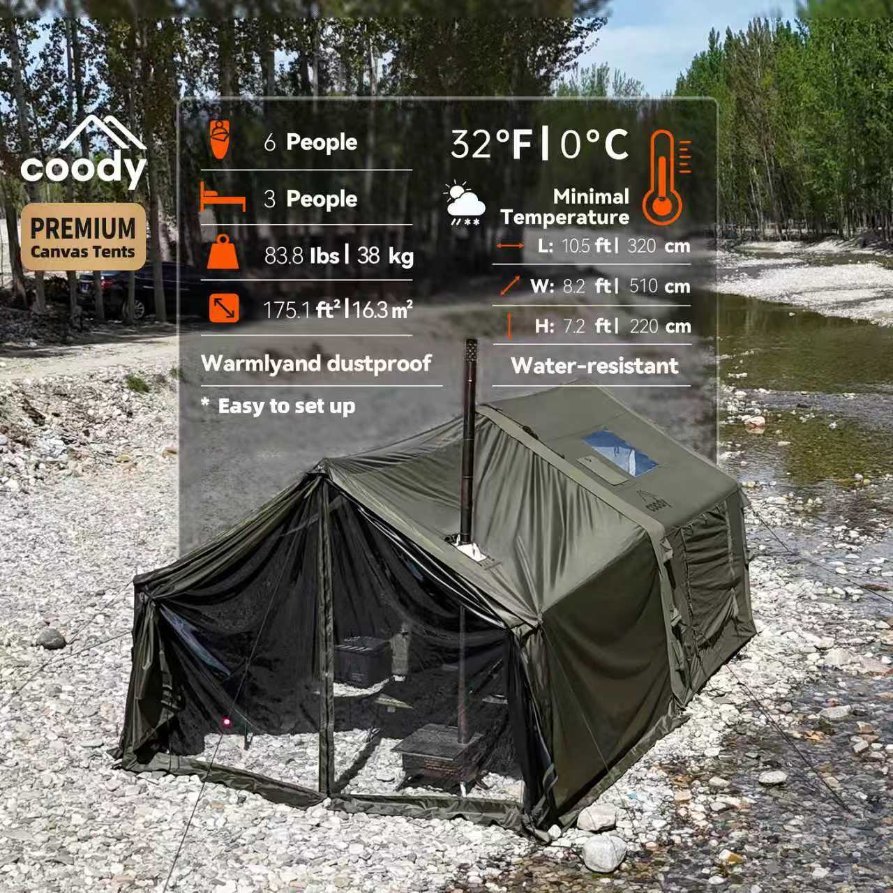 Tenda Udara Berbingkai 8.0+ -  - Camping Zelt Outdoor ulasan dan harga